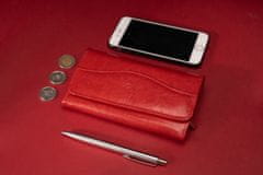 Solier Dámská kožená peněženka Solier P17, červená