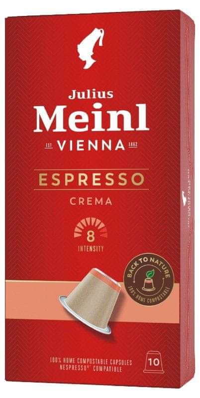 Levně Julius Meinl Biologicky kompostovatelné kávové kapsle Espresso Crema 10 ks