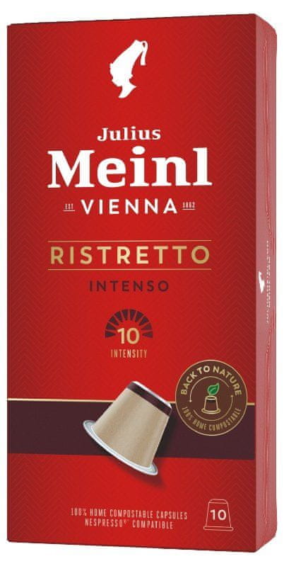 Levně Julius Meinl Biologicky kompostovatelné kávové kapsle Ristretto Intenso 10 ks