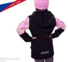 ROCKINO Softshellová dětská bunda vel. 128,134,140,146 vzor 8800 - černá, velikost 128