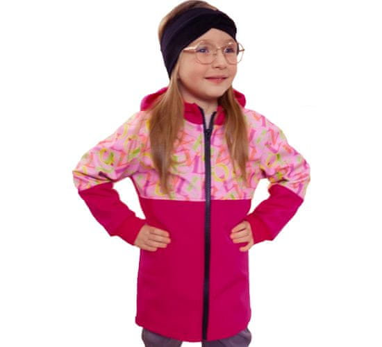 ROCKINO Softshellová dětská bunda vel. 110,116,122 vzor 8799 - růžová