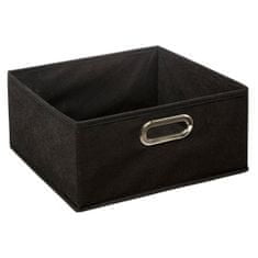 5five Úložný box, textilní, černý, 31 x 15 cm, ideální na oblečení