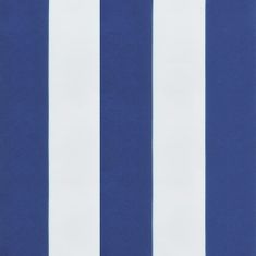 Vidaxl Poduška na zahradní lavici modré a bílé pruhy 200x50x7cm textil
