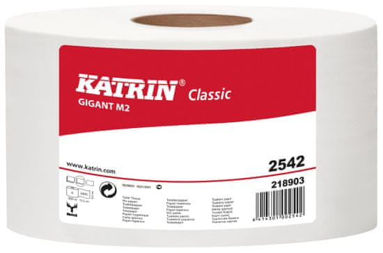 Katrin Papír toaletní JUMBO Classic M2 230 mm, 2-vrstvý, bílý / 6 ks