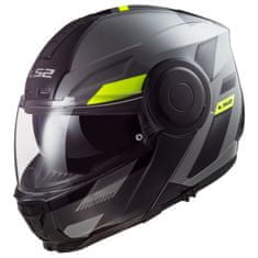 LS2 SCOPE MAX výklopná helma šedá-nardo/Hi-Vis-žlutá vel.L