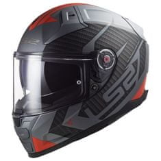 LS2 VECTOR II-06 SPLITTER helma matná šedá-tita/červená