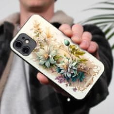 Mobiwear Prémiový lesklý kryt Glossy na mobil Samsung Galaxy A52 / A52s 5G - G014G Krémové květy