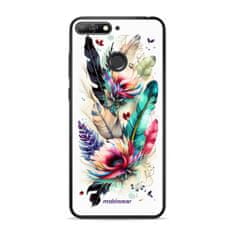 Mobiwear Prémiový lesklý kryt Glossy na mobil Huawei Y6 Prime 2018 / Honor 7A - G017G Pírka a květy
