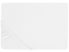 Beliani Bavlněné prostěradlo 160 x 200 cm bílé JANBU