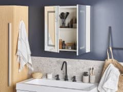 Beliani Koupelnová zrcadlová skříňka s LED osvětlením MAZARREDO