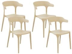 Beliani Sada 4 jídelních židlí béžové GUBBIO
