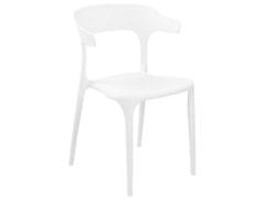 Beliani Sada 4 jídelních židlí bílé GUBBIO