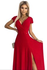 Numoco Dámské šaty 411-2 CRYSTAL - NUMOCO Červená M