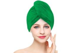 Povlečeme vše Rychleschnoucí froté turban na vlasy, zelený