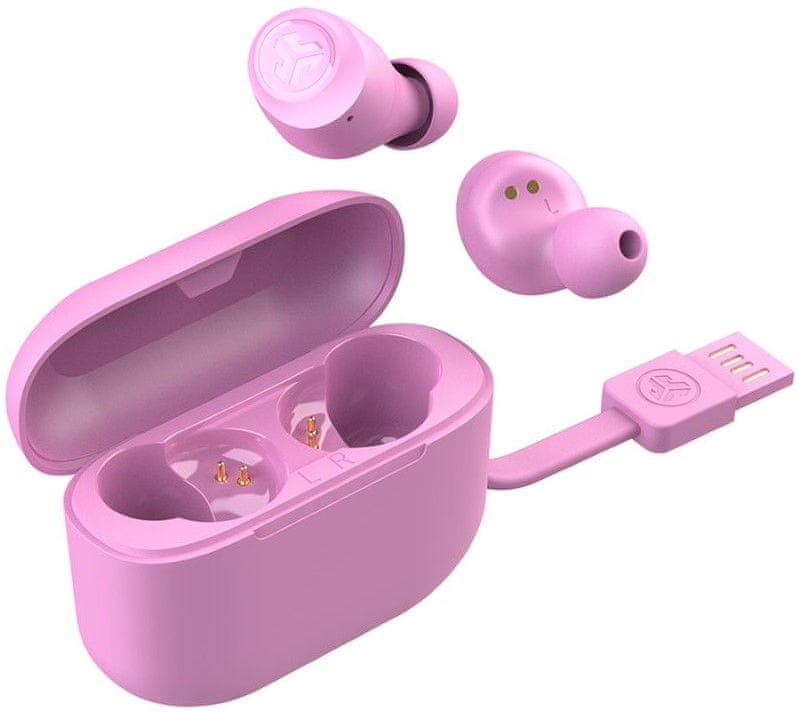 Levně Jlab Go Air Pop True Wireless Earbuds, růžová