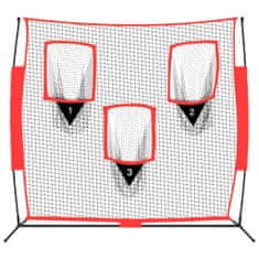 Vidaxl Přenosná baseballová síť černá/červená 183x105x183 cm polyester