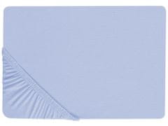Beliani Bavlněné prostěradlo 160 x 200 cm světle modré JANBU