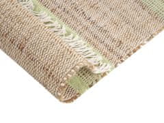 Beliani Jutový koberec 80 x 300 cm béžový/zelený TALPUR