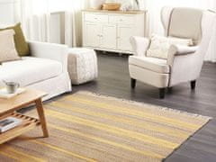 Beliani Jutový koberec 160 x 230 cm béžový/žlutý TALPUR