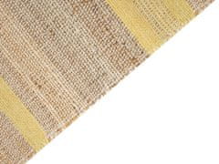 Beliani Jutový koberec 80 x 300 cm béžový/žlutý TALPUR