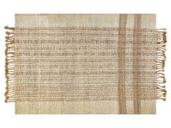 Beliani Jutový koberec 140 x 200 cm béžový ORTAOBA