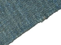 Beliani Jutový koberec 160 x 230 cm modrý LUNIA