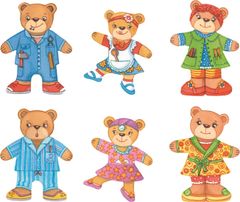 Goki Oblékání Medvědí rodina 36 dílků
