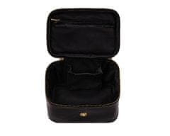 Solier Kožená kosmetická taška Women's Beauty Bag Black 