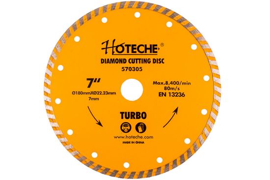 Hoteche Diamantový řezný kotouč 180 mm, TURBO - HT570305
