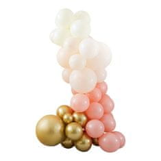 MojeParty Sada balónků na balónkový oblouk broskvová/zlatá 75 ks