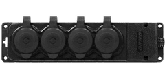 Orno Odolná gumová rozbočka ORNO OR-AE-13167, 4x zásuvka, IP44