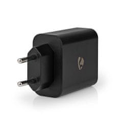 Nedis síťová nabíječka USB-C, 65W, 3.25A, PD Power Delivery, Quick Charge, černá (WCPD65W130BK)