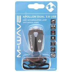 M-Wave osvětlení přední Apollon Dual 3.8 USB accu přední i zadní v 1