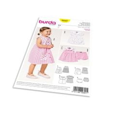 Burda Střih Burda 9357 - Dětské propínací šaty s límečkem, kalhotky