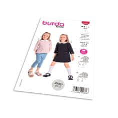 Burda Střih Burda 9262 - Dívčí áčkové šaty a tričko s límečkem