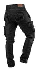 Panské pracovní džínové kalhoty, 5 kapes, černé, Velikost L/52