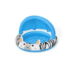 Bestway Dětský nafukovací bazén se stříškou a nafukovacím dnem Zebra
