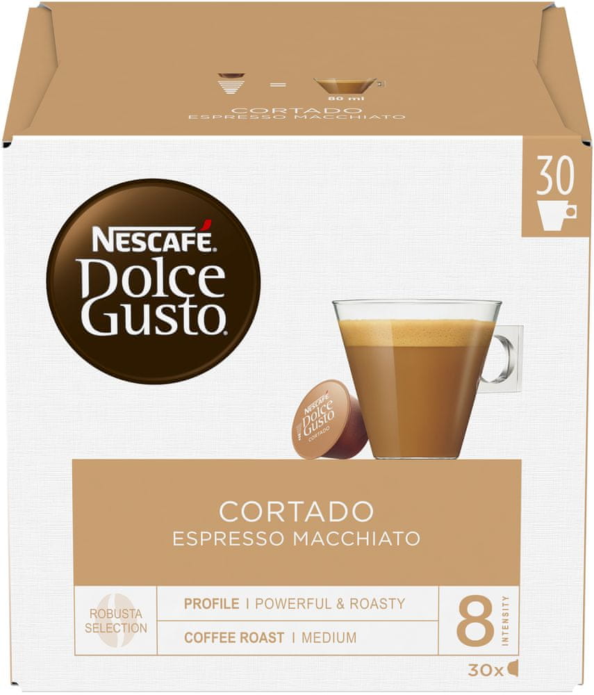 Levně NESCAFÉ Dolce Gusto Cortado – kávové kapsle – 30 kapslí v balení
