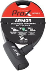 PROX Zámek Prox Armor 12x600 mm. černý silikon 2x klíč