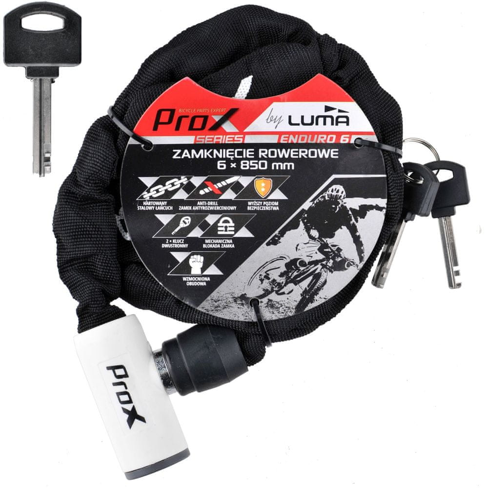 Levně PROX Zámek Prox Enduro6 6x850 mm. bílý na klíč