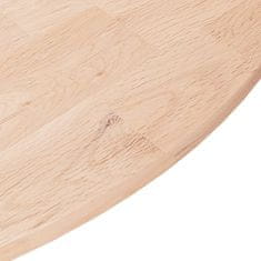 Greatstore Kulatá stolní deska Ø70x1,5 cm masivní dub bez povrchové úpravy