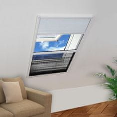 shumee Plisovaná okenní síť proti hmyzu se zástěnou, hliník, 80x100 cm