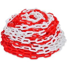 Greatstore Výstražné řetězy 2 ks červeno-bílé plast 30 m
