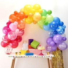 MojeParty Sada balónků na balónkový oblouk duhová 70 ks