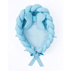BELISIMA Pletené hnízdečko pro miminko Velvet blue