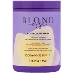 Inebrya No Yellow - Maska pro blond a šedé vlasy, Neutralizuje nežádoucí žluté tóny na vlasech