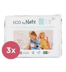 ECO by Naty 3x Pleny jednorázové 3 (4-9 kg) 30 ks