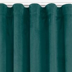 HOMEDE Závěs Vila s klasickou řasící páskou tmavě zelený, velikost 135x270