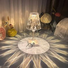 Křišťálová stolní lampa - Crystal