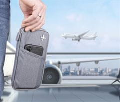 Troika Pouzdro na cestovní dokumenty "Safe flight", RFID čipy, šedá, TRV20/GY